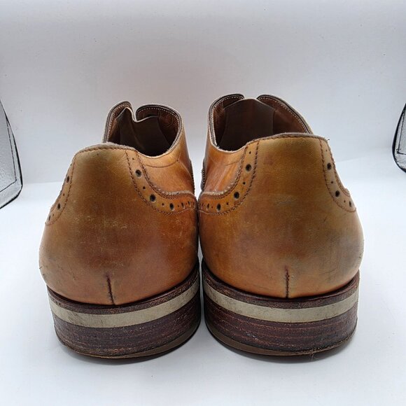 Salvatore Ferragamo Brogue Mens 13 D Brown Wingtip Shoes Casual Walking - Picture 5 of 12